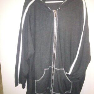 AVENUE 30/32 ZIP FRONT HOODIE, GREY